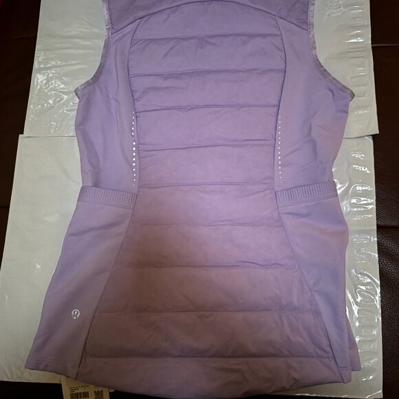 Lululemon Down For It All Vest Sz 6 LISM Lilac Full Zip 2 Zipped Pockets - Picture 5 of 10